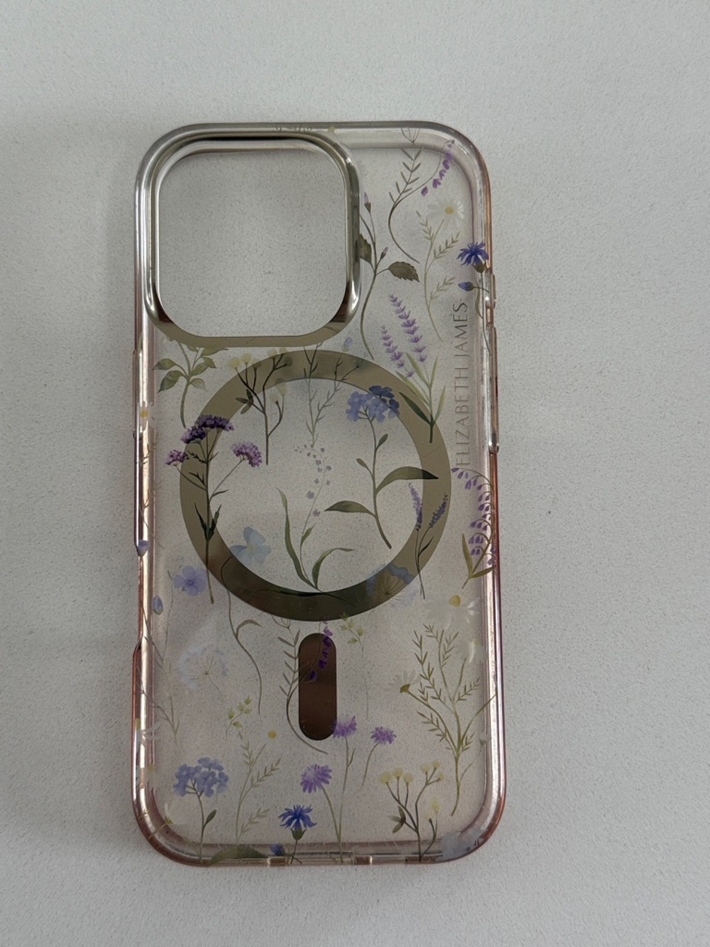 Elizabeth and James Clear Floral iPhone 16 case